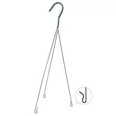 GS WIRE HANGER GREEN 3 STRAND FITS 12" AND 14" COCO LINED HANGING BASKETS