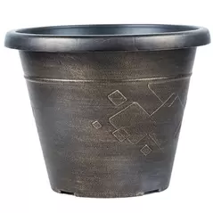 Grower Select 12.00 Beth Pot Gold Wash 11.5 Liter 3.04gal Bulk 2090/PL - 13.11in OD x 10.24in H