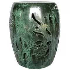 MCarr 19" Sea Turtle Stool Falling Green