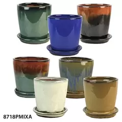 MCarr 12PC 5.5" Round Planter Mixed Asst