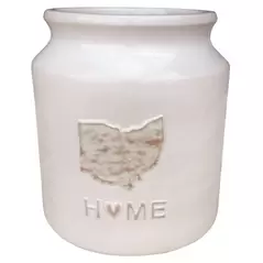 MCarr 24pc Ohio State Churn Planter Pallet Scraped White