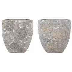MCarr 18pc Light Cement Circle Theme Planter Pallet