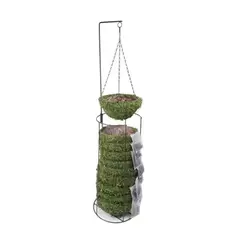 SuperMoss Small Woven Round Moss Basket in Display