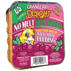 C&S 11.75oz Cranberry Delight No Melt Suet Dough