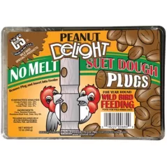 C&S 12oz Peanut Delight No Melt Suet Dough Plugs 4Pk