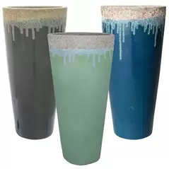 MCarr 15PC Tall Round Pltr Plt Mixed Colors