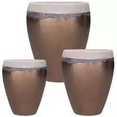 MCarr 12pc Tall Hipster Planter Pallet Volcanic On Gold
