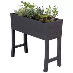 NuVue 35.5"x15"x32" Gray Elevated Garden Box