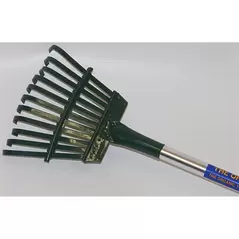 Organic Tool 11 Tine Shrub Rake With Aluminum 48" Handle