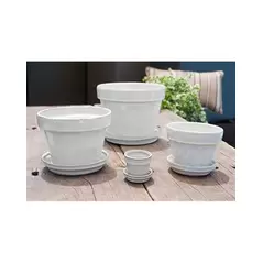 Verandah 8x6.5 White Standard with Saucer
