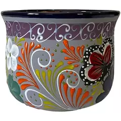 Talavera 8" Bella Especial Champanera Pot Blue