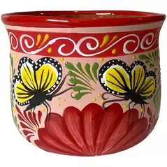 Talavera 8" Bella Especial Champanera Pot Red