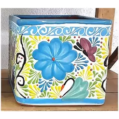 Bella 8" Square Pot Light Blue