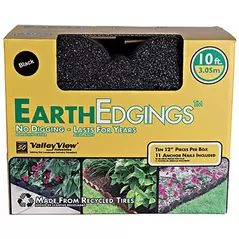 Valley View Earth Edge Rubber Edging Cedar Black