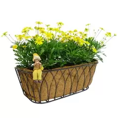 Austram 24" Lotus Trough Planter Black