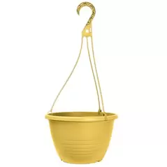 Grower Select 10.00 Everest Hanging Basket, With 18in Hanger, Blush Sunglow, 70 per Case, 10.08in OD x 6.99in H, 1.5 Gallon
