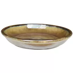 Michael Carr 11.8" Flared Round Saucer Brown Cream