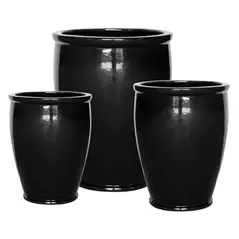 MCarr 15pc Tall Smooth Planter Pallet Glossy Black