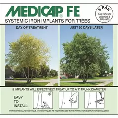 Medicap FE 5 PAK Iron 3/8" Diameter Implant 012162020109 1216202010 SYSTEMIC IRON TREE IMPLANTS PLANT NUTRIENTS