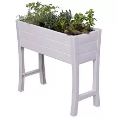 NuVue 35.5"x15"x32" White Elevated Garden Box