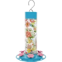 Natures Way 20oz Decorative Hummingbird Feeder Charming Peony
