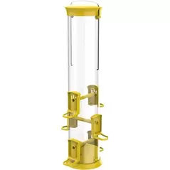 Natures Way 2.1qt Large Plastic Tube Thistle Feeder Yellow