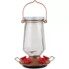 Perky Pet Top Fill Crystal Glass Hummingbird Feeder