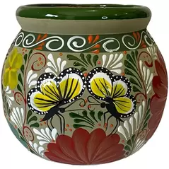 Talavera 11.5" Bella Especial Esfera Pot Green
