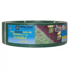 Valley View 3.5"x20' Bender Board w/5 Metal Stakes Coil Green