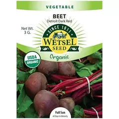 Organic Beet Detroit Dark Red - 3 Gram