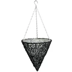 Gardener Select 14" Cone Hanging Basket Dark Blue Wicker 20/CS