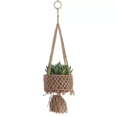 Primitive Hanging Utility Basket Jute Single Tier