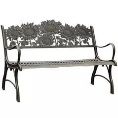 Painted Sky Bench Sunflower Iron