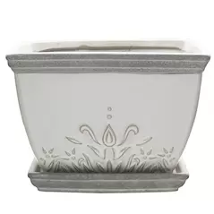 Southern Patio 6" Brentwood Planter White Finish