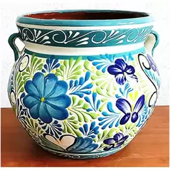 Bella 12" Michoacana Pot Light Blue