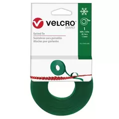 Velcro Brand 30' Garland Ties Roll Green