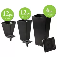 Algreen 28pc Square Planter Display Black