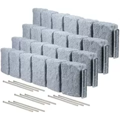Beuta 48"x9.5"x4" XL Block Landscape Edging Greystone