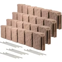 Beuta 48"x9.5"x4" XL Block Landscape Edging Cobblestone
