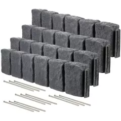 Beuta 48"x9.5"x4" XL Block Landscape Edging Charcoal