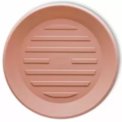 Crescent 10" Round Universal Saucer Weathered Terracotta