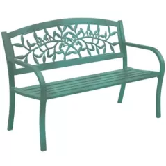 Innova Spring Leave Steel Bench Patina