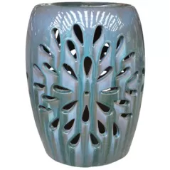 MCarr 19" Starburst Garden Stool Milky Blue