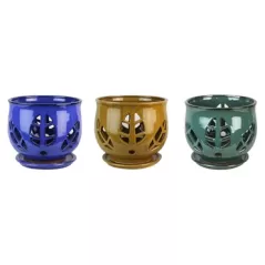 MCarr 4pc 9.5" Tulip Leaf Pot Set Orchid