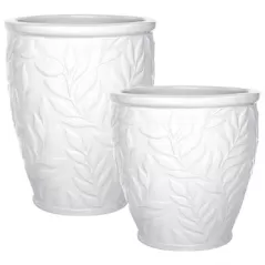 MCarr 30pc Round Fern Planter Pallet White