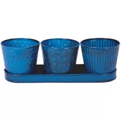 Robert Allen 4" Concord Garden Planter Set Oceanside