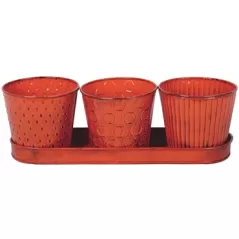 Robert Allen 4" Concord Garden Planter Set Tango