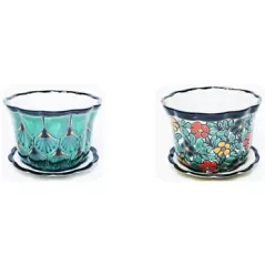Talavera 8" Pot with Saucer