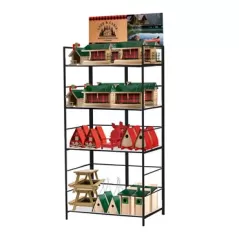 Woodlink 34pc Lake & Cabin Display Lake & Cabin Collection 3 Each Of Red Yellow Blue Green