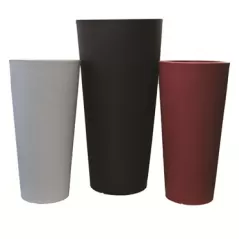 Tusco 26" Cosmo Tall Round Planter Black